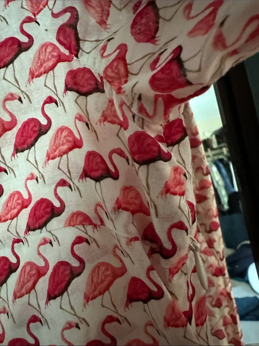 Tory Burch Pink & White Flamingo-Print Tunic